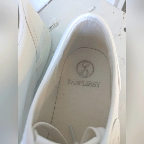 Sam & Libby Dina Platform Sneaker in White size‎ 7.5 Classic - Picture 4 of 7